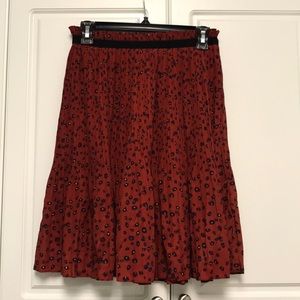 Forever 21 Red Leopard Print Skirt